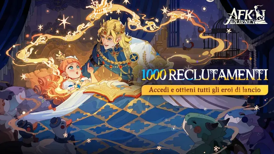 Schermata di combattimento in AFK Journey che mostra la formazione della squadra